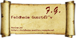 Feldheim Gusztáv névjegykártya